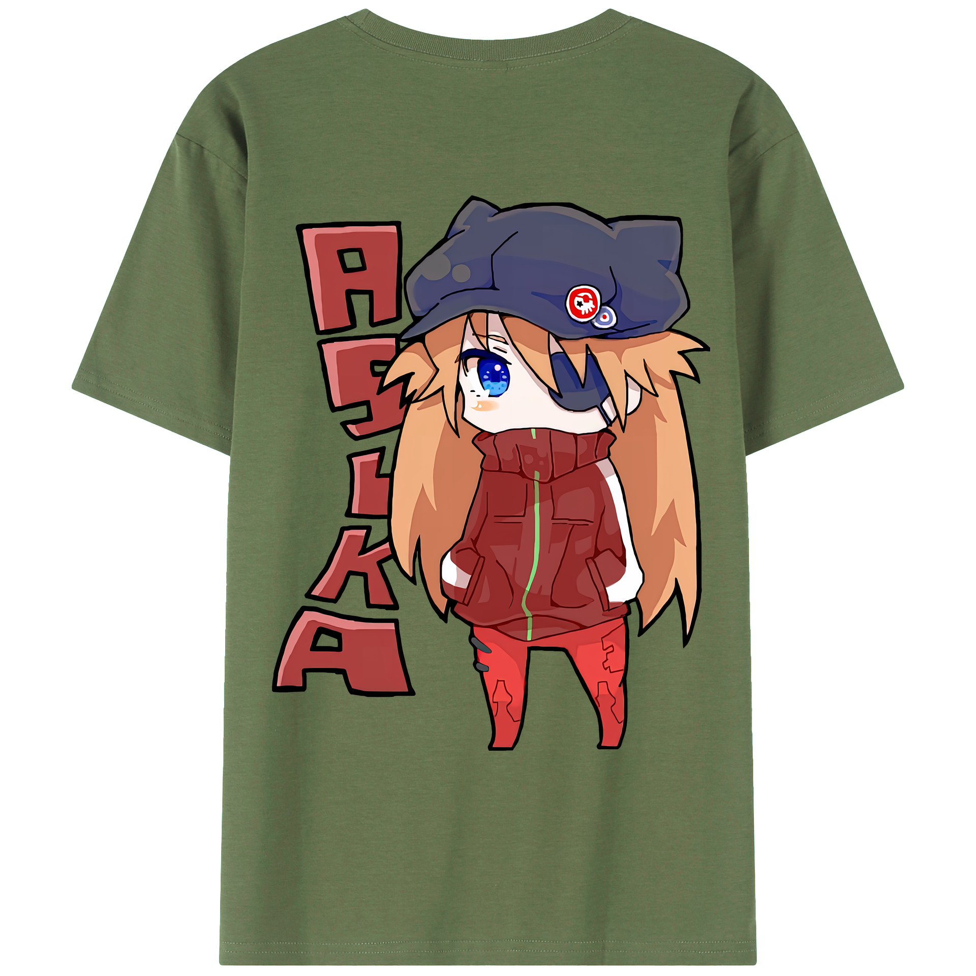 （画像用） EVA 新世紀エヴァンゲリオン 綿100％ メンズ半袖Tシャツ（バックプリント） 通気性